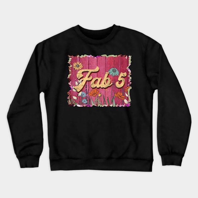 Classic 5 Personalized Flowers Proud Name Crewneck Sweatshirt by Friday The 13th